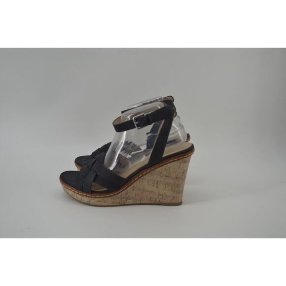 CL by Laundry Black Faux Leather Open Strapy Weaved shoes 10 - Picture 14 of 16